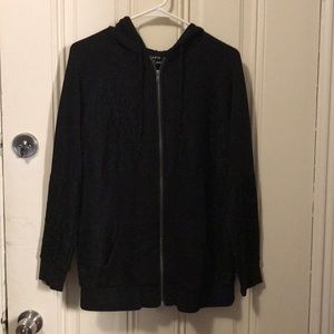 Torrid Black Lace Hoodie, size 0